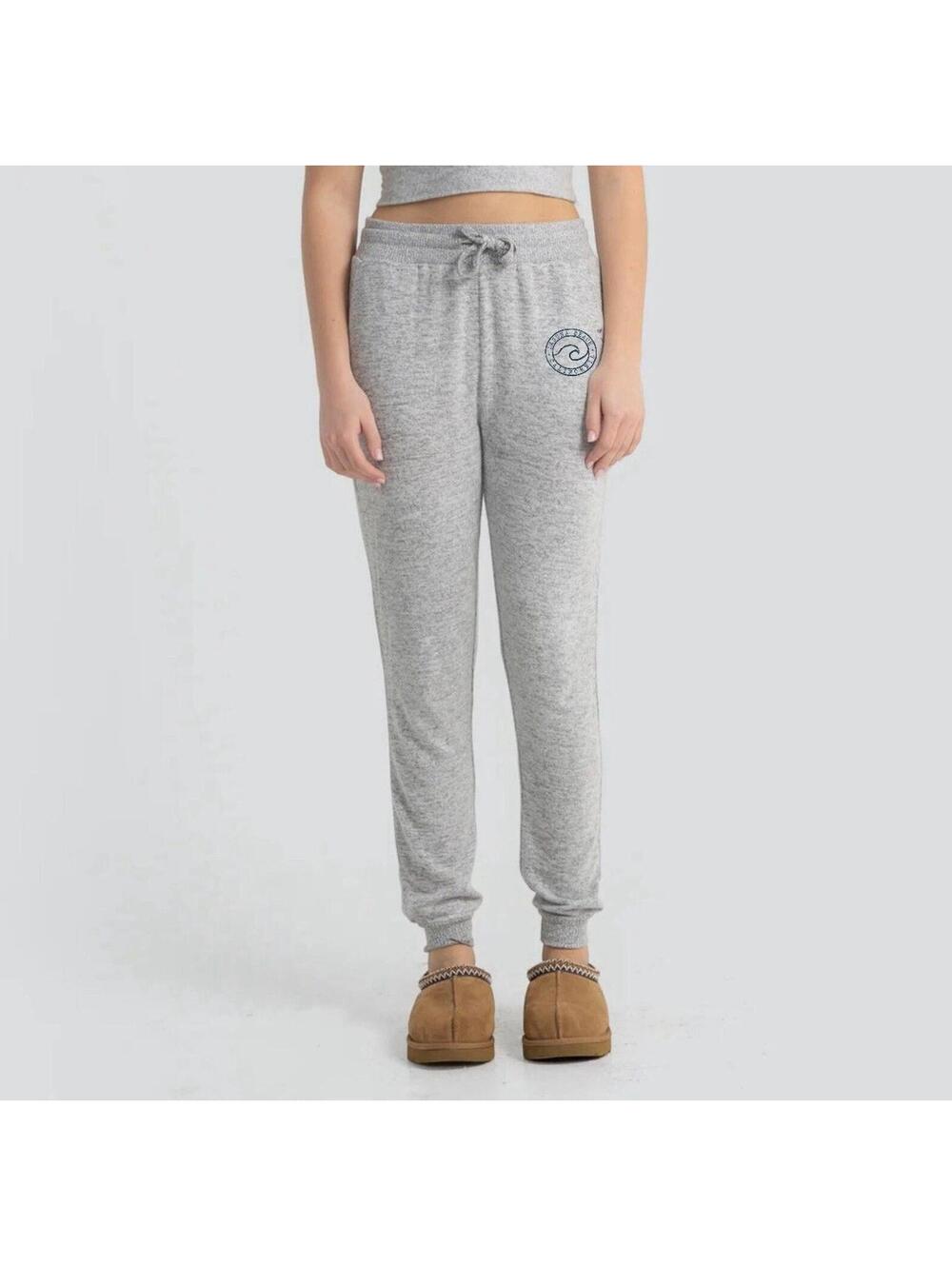 (RFB4) Ocean Drive Hacci Burnout Pants Women's Small Heather Gray Laguna Beach